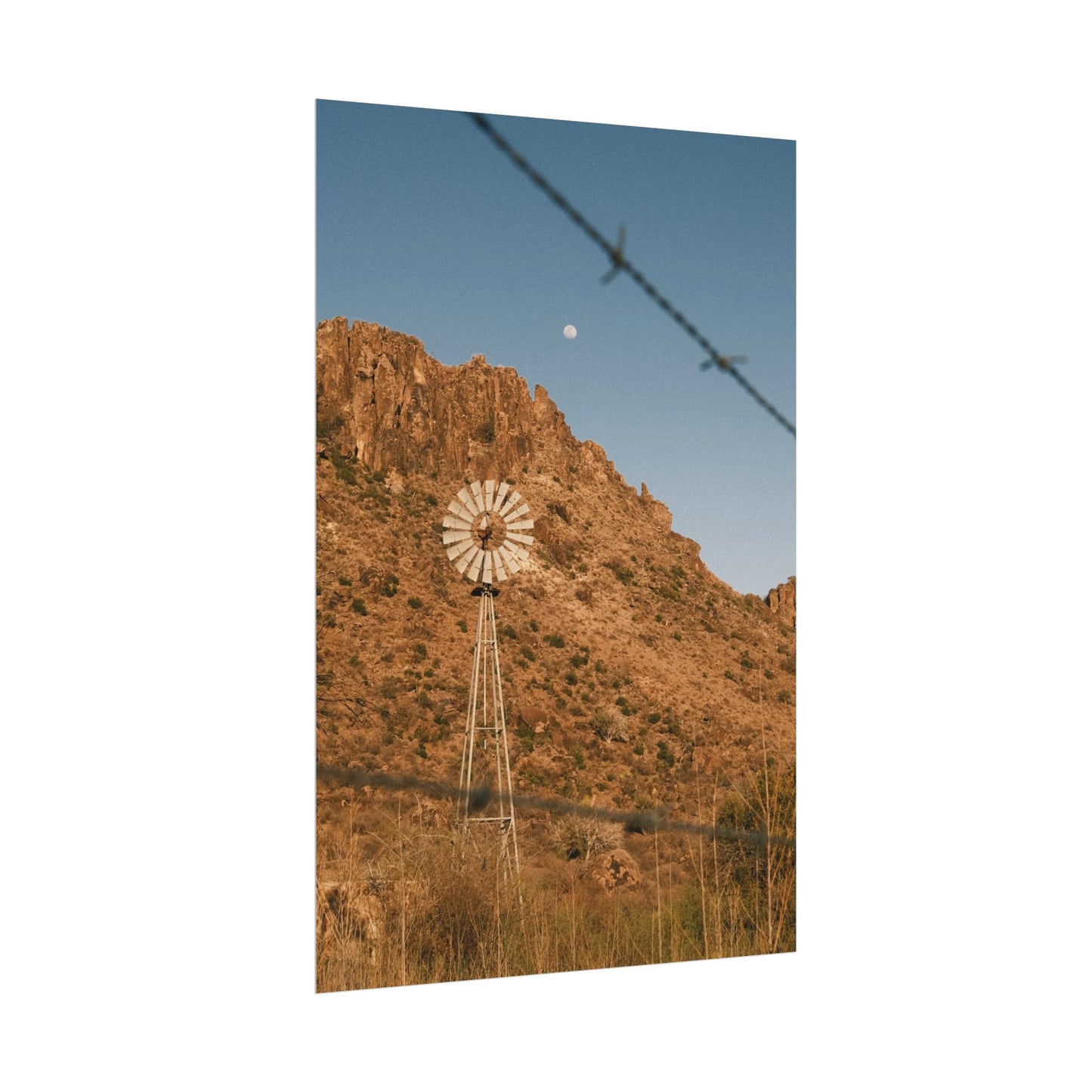 Fort Davis Mountains at Sunset Archival Poster