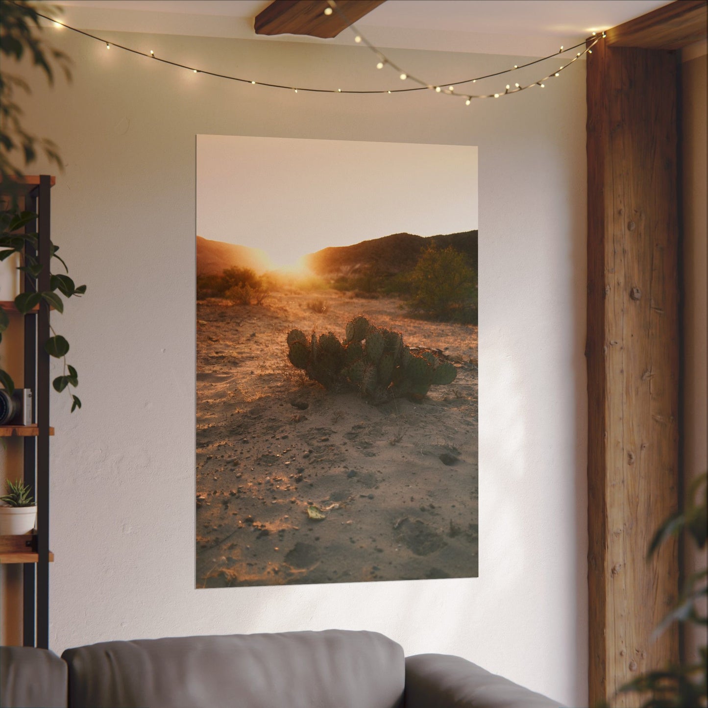 Cactus greets the sun. Big Bend National Park, TX - Archival Poster