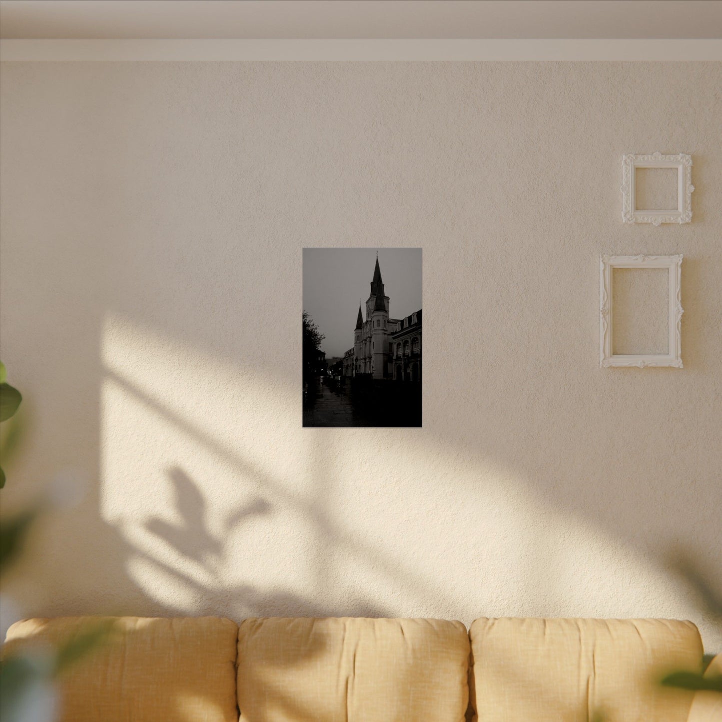 Jackson Square in black and white. New Orleans, LA - Archival Poster