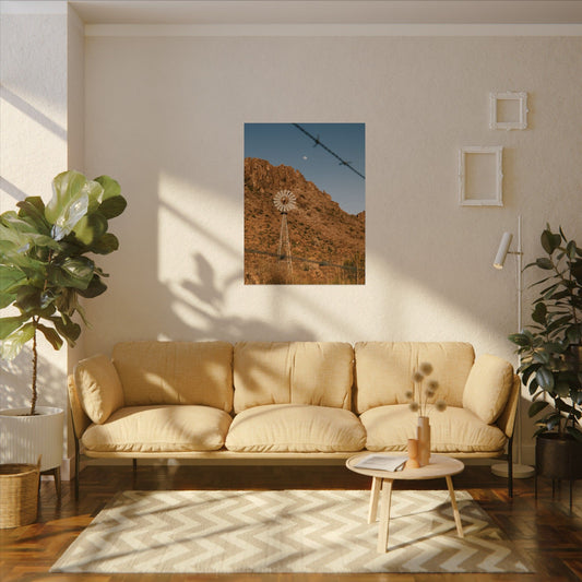 Fort Davis Mountains at Sunset Archival Poster