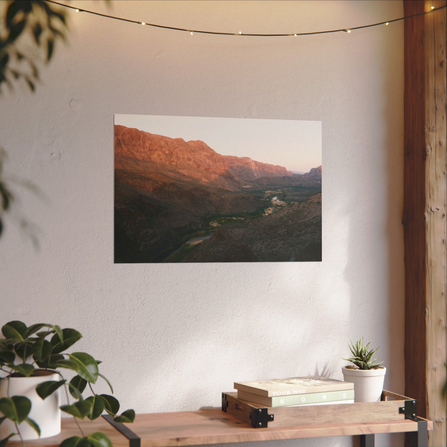 Highway 170 River Road at Sunrise. Big Bend Ranch State Park. Archival Poster