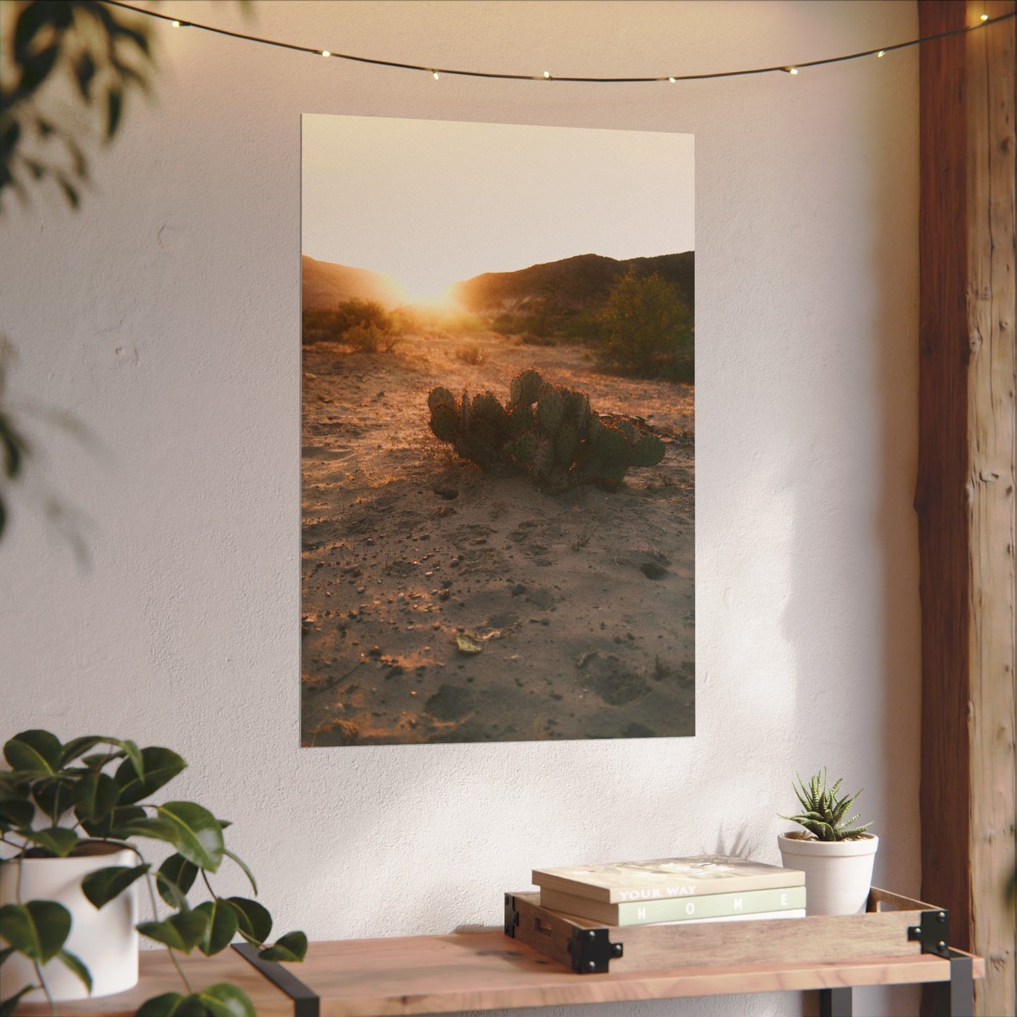 Cactus greets the sun. Big Bend National Park, TX - Archival Poster