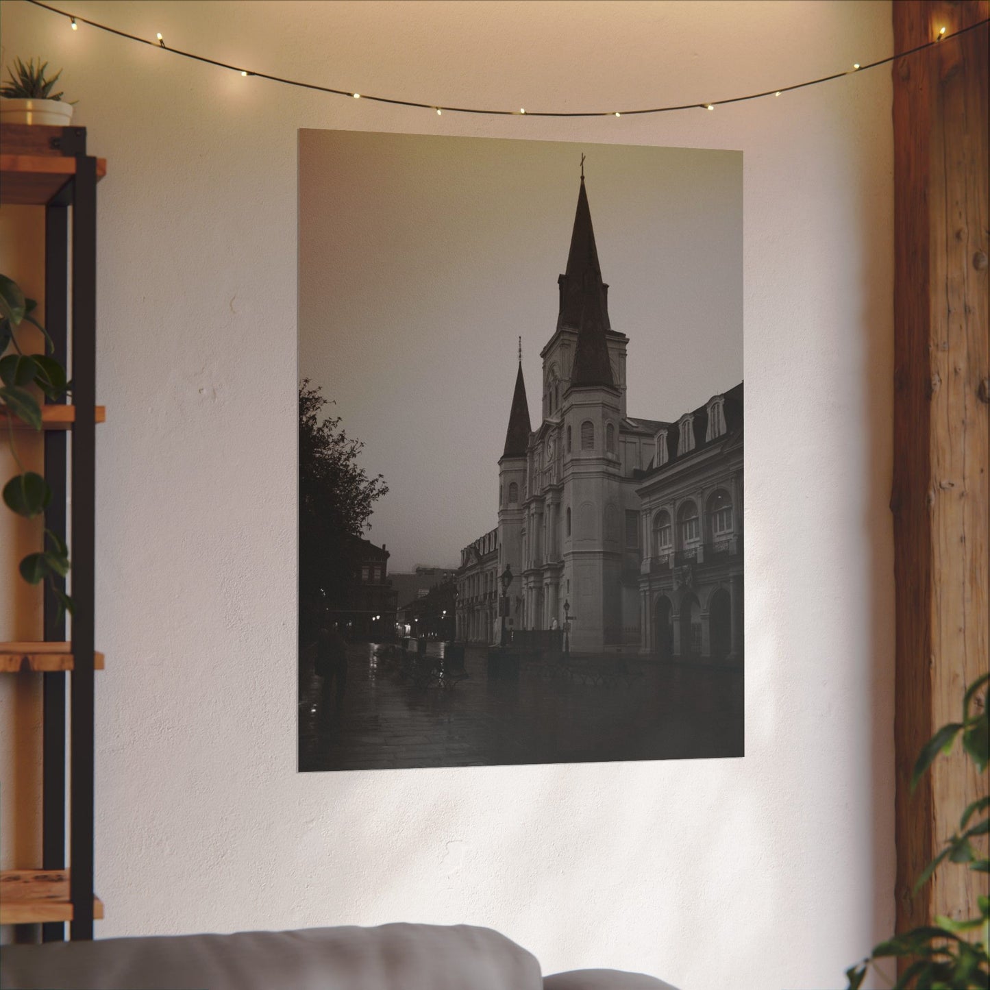 Jackson Square in black and white. New Orleans, LA - Archival Poster