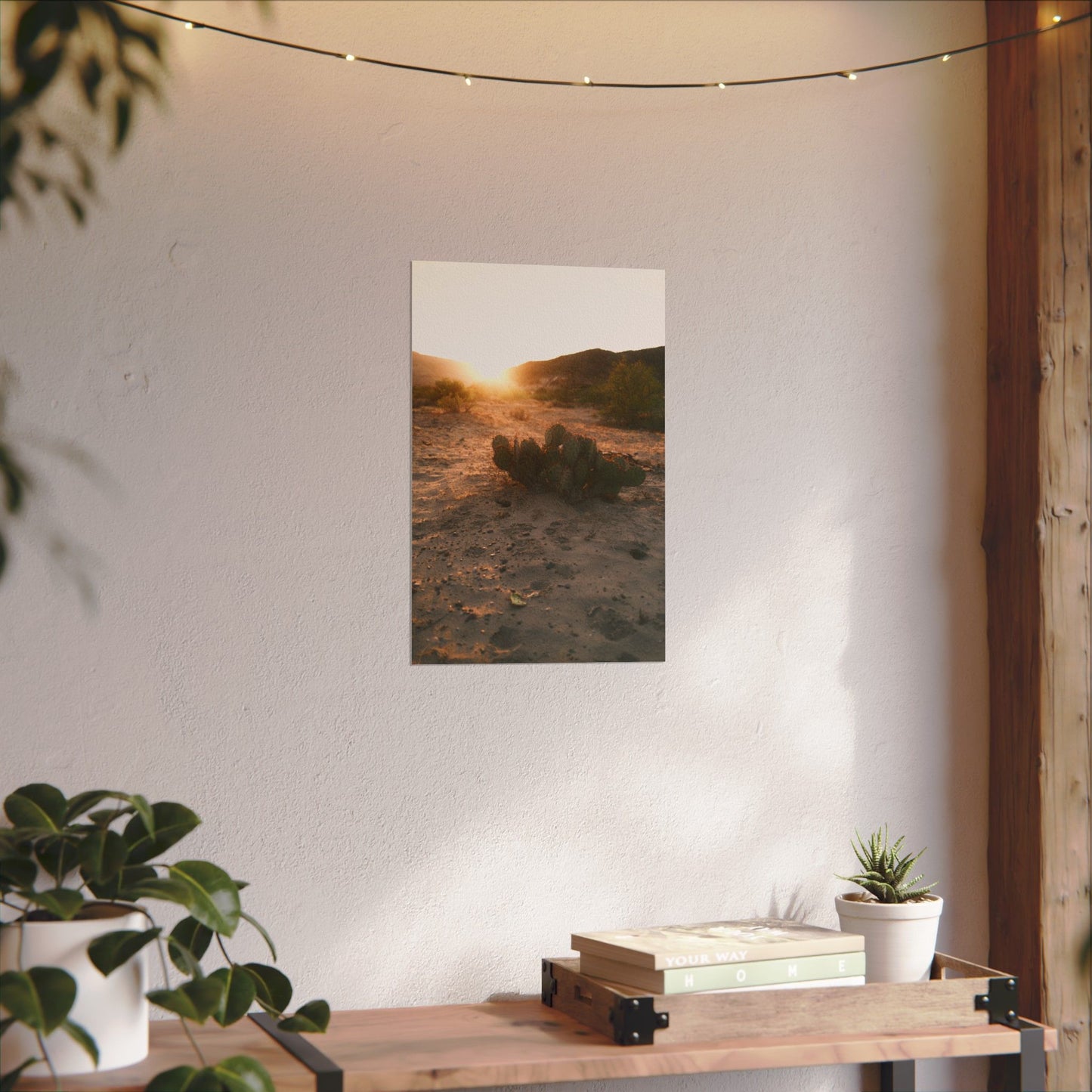 Cactus greets the sun. Big Bend National Park, TX - Archival Poster