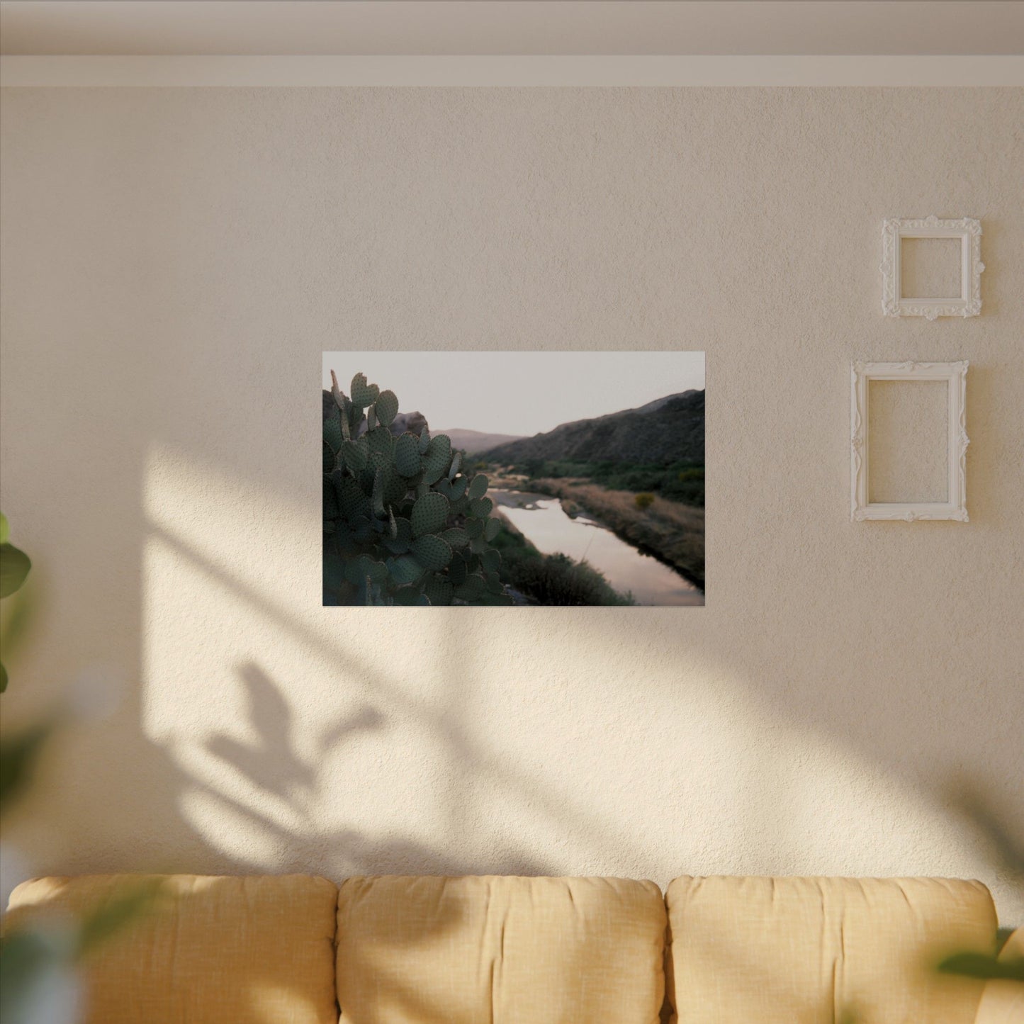 Cactus sits above the Rio Grande - Archival Poster