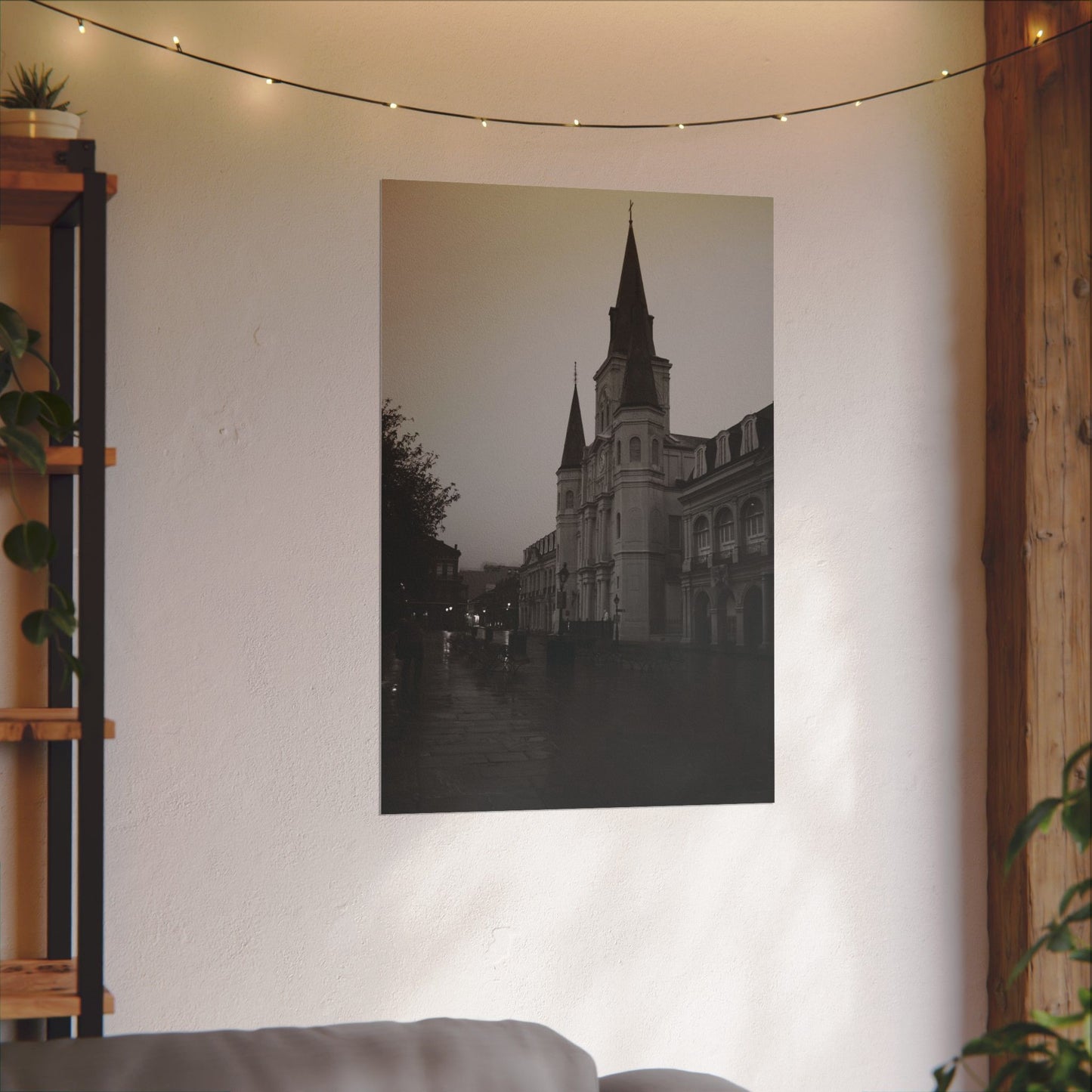 Jackson Square in black and white. New Orleans, LA - Archival Poster
