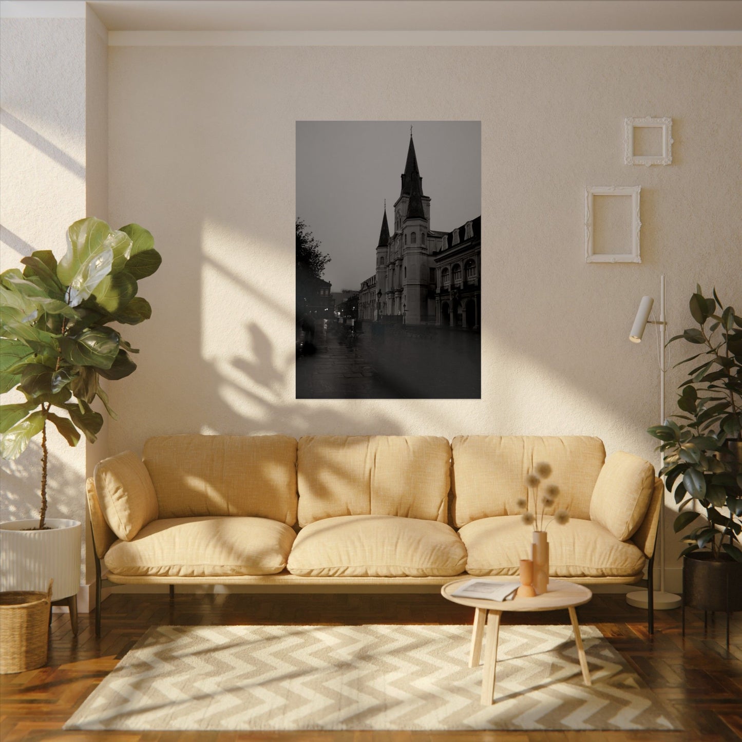 Jackson Square in black and white. New Orleans, LA - Archival Poster