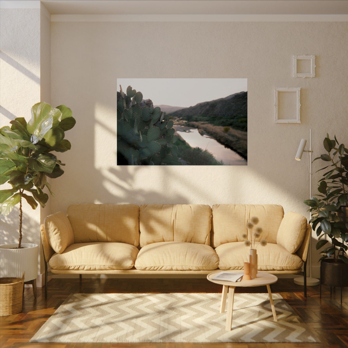 Cactus sits above the Rio Grande - Archival Poster