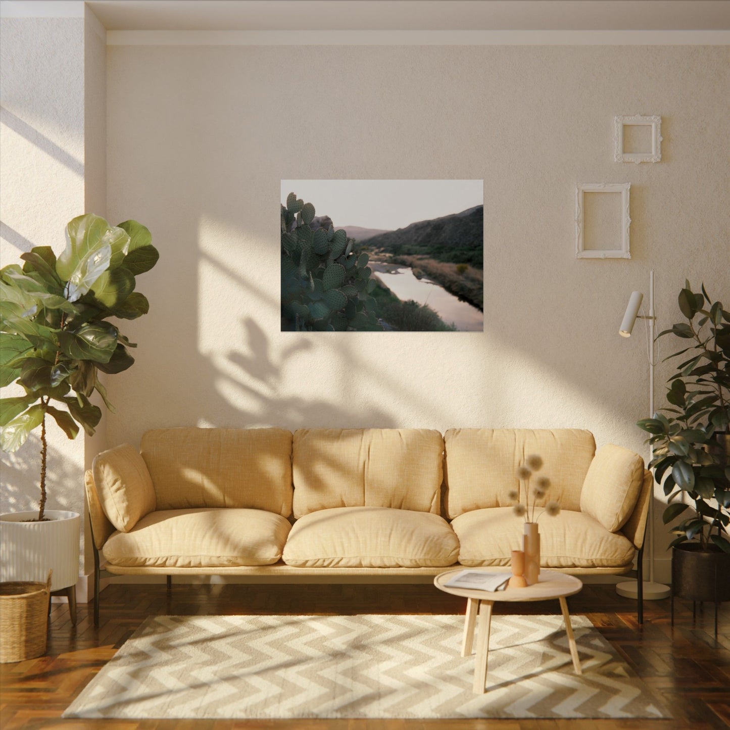 Cactus sits above the Rio Grande - Archival Poster