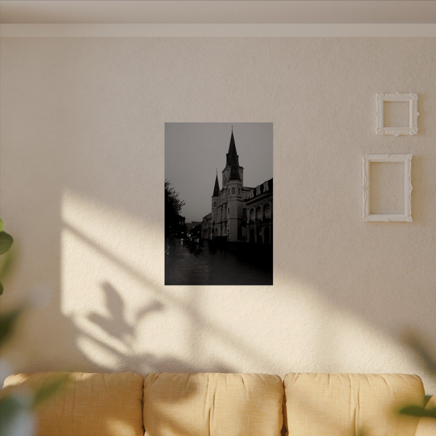 Jackson Square in black and white. New Orleans, LA - Archival Poster