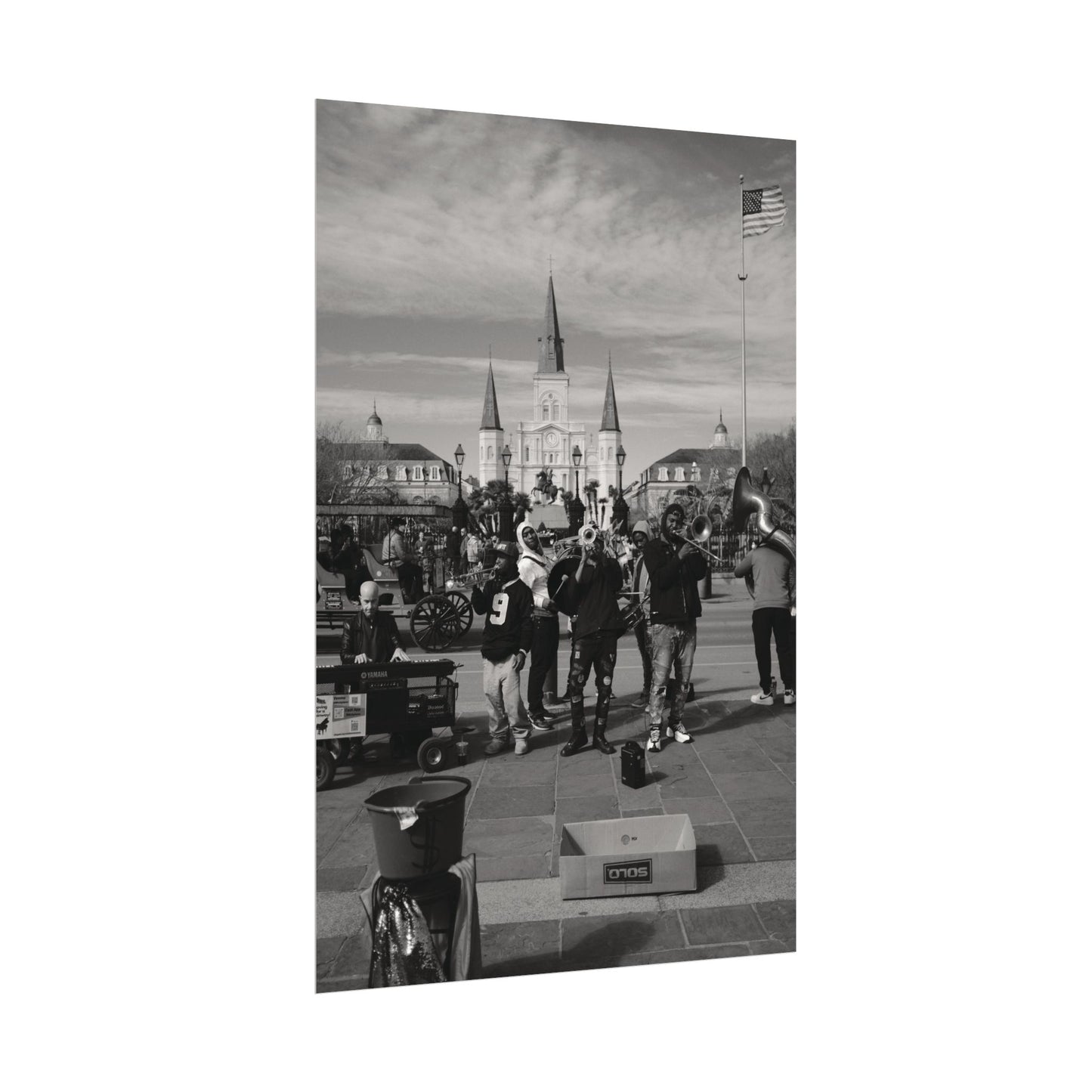 Street musicians in Jackson Square. New Orleans, LA - Archival Poster