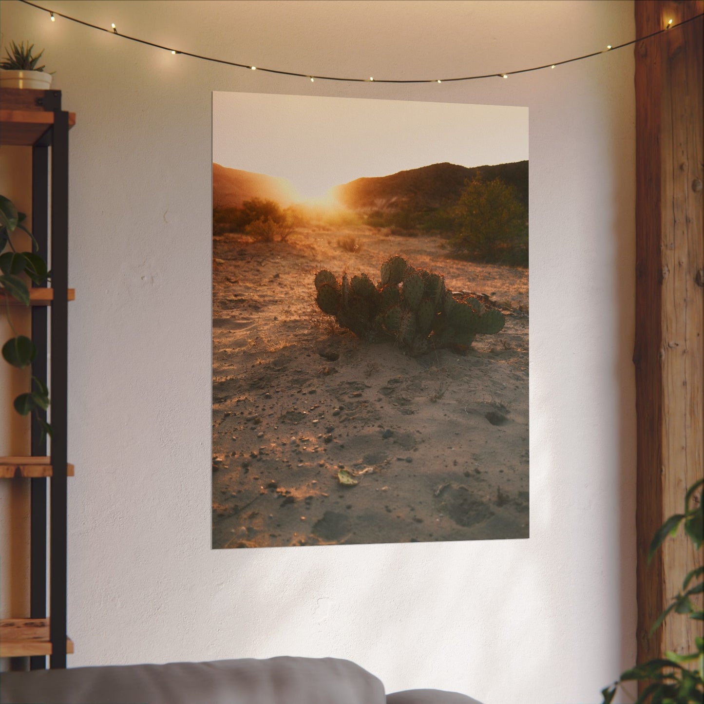 Cactus greets the sun. Big Bend National Park, TX - Archival Poster