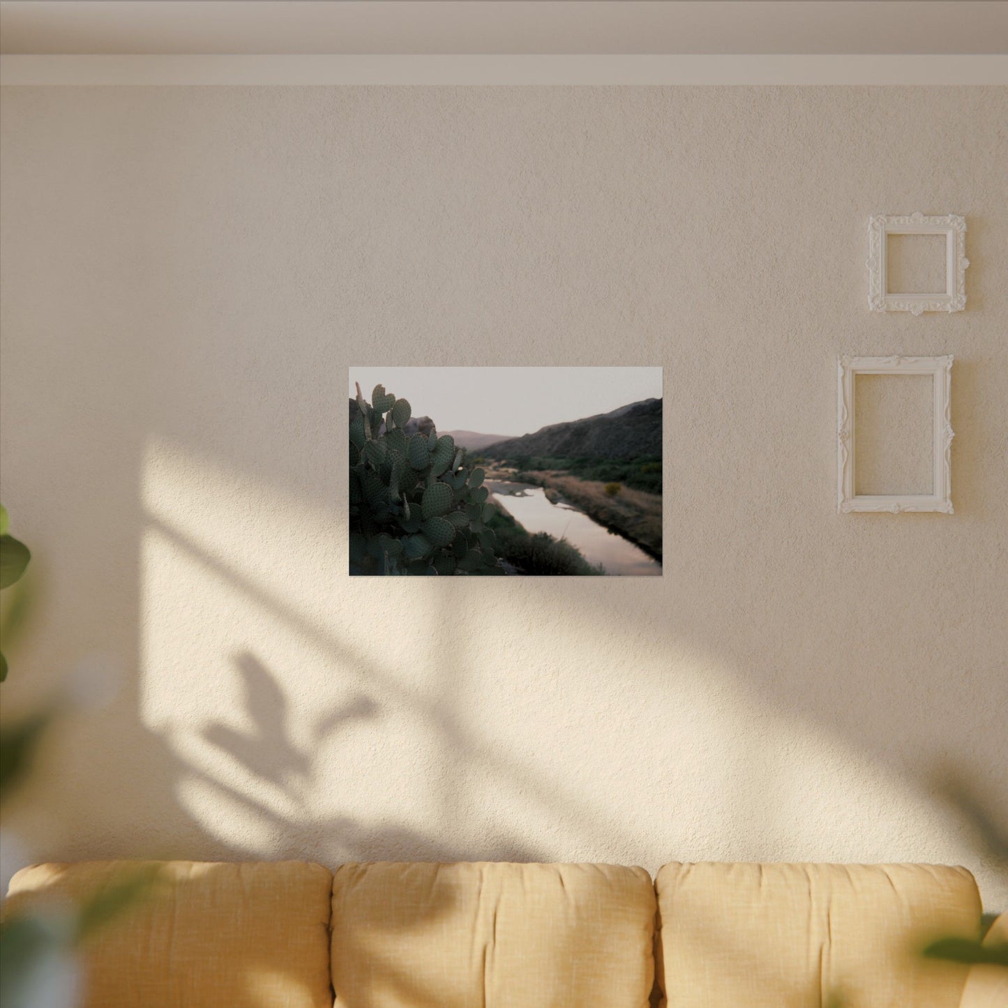 Cactus sits above the Rio Grande - Archival Poster