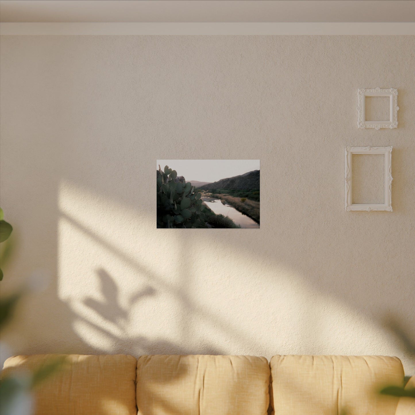 Cactus sits above the Rio Grande - Archival Poster