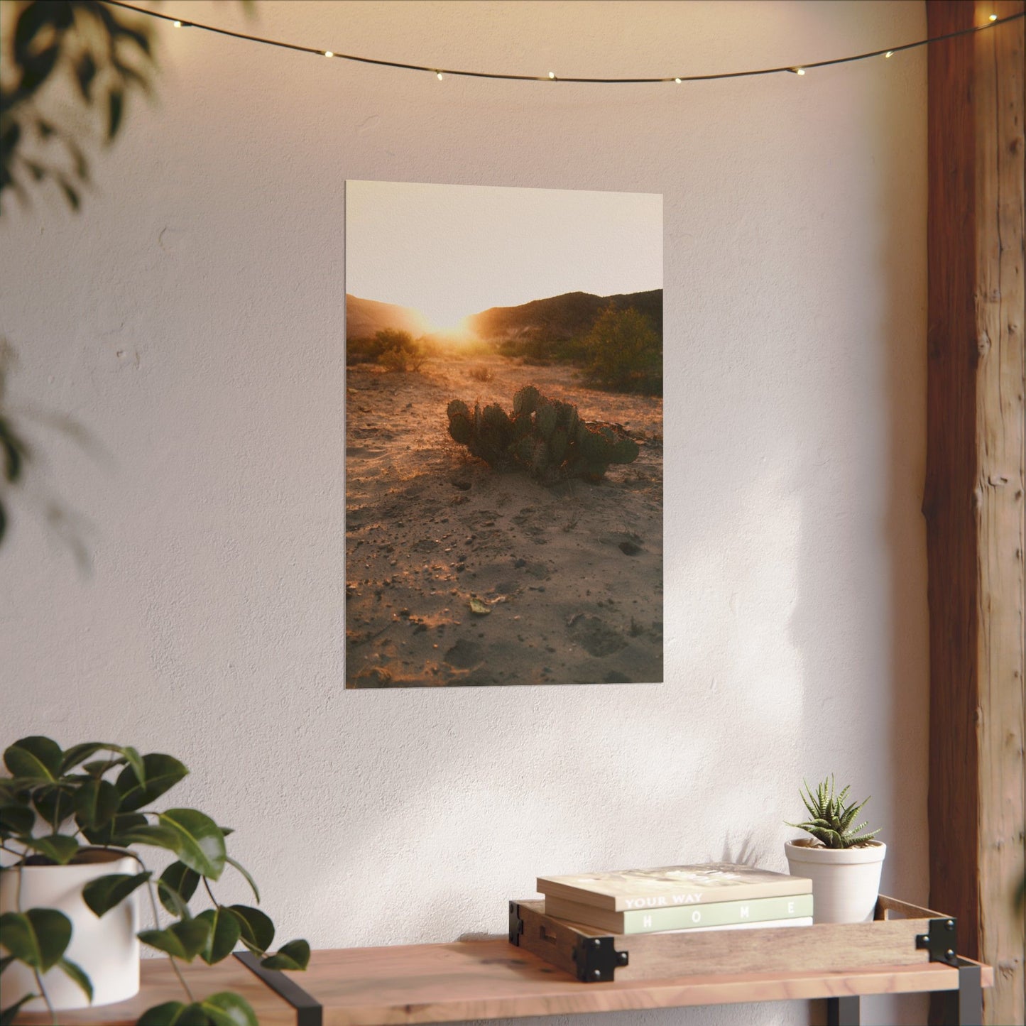 Cactus greets the sun. Big Bend National Park, TX - Archival Poster