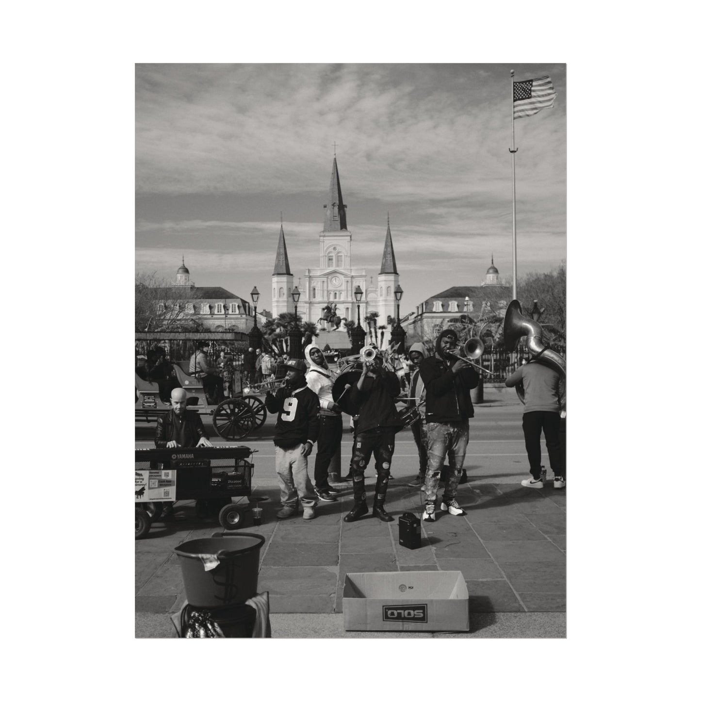 Street musicians in Jackson Square. New Orleans, LA - Archival Poster