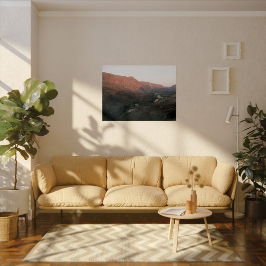 Highway 170 River Road at Sunrise. Big Bend Ranch State Park. Archival Poster