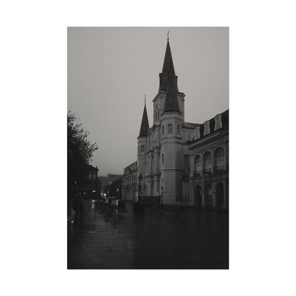 Jackson Square in black and white. New Orleans, LA - Archival Poster