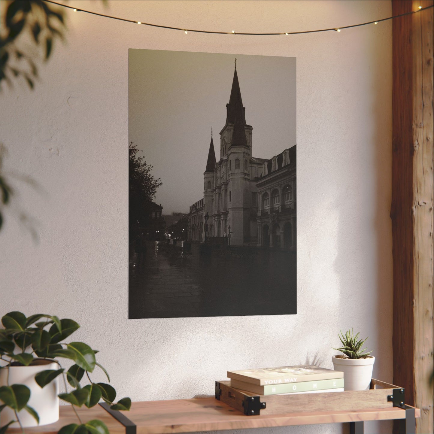 Jackson Square in black and white. New Orleans, LA - Archival Poster