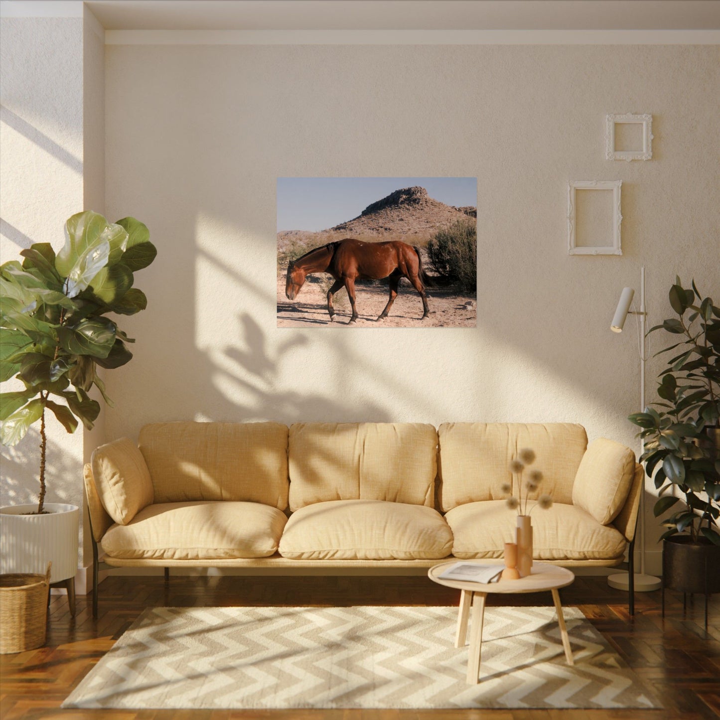 Wild horse of Big Bend grazing - Archival Poster