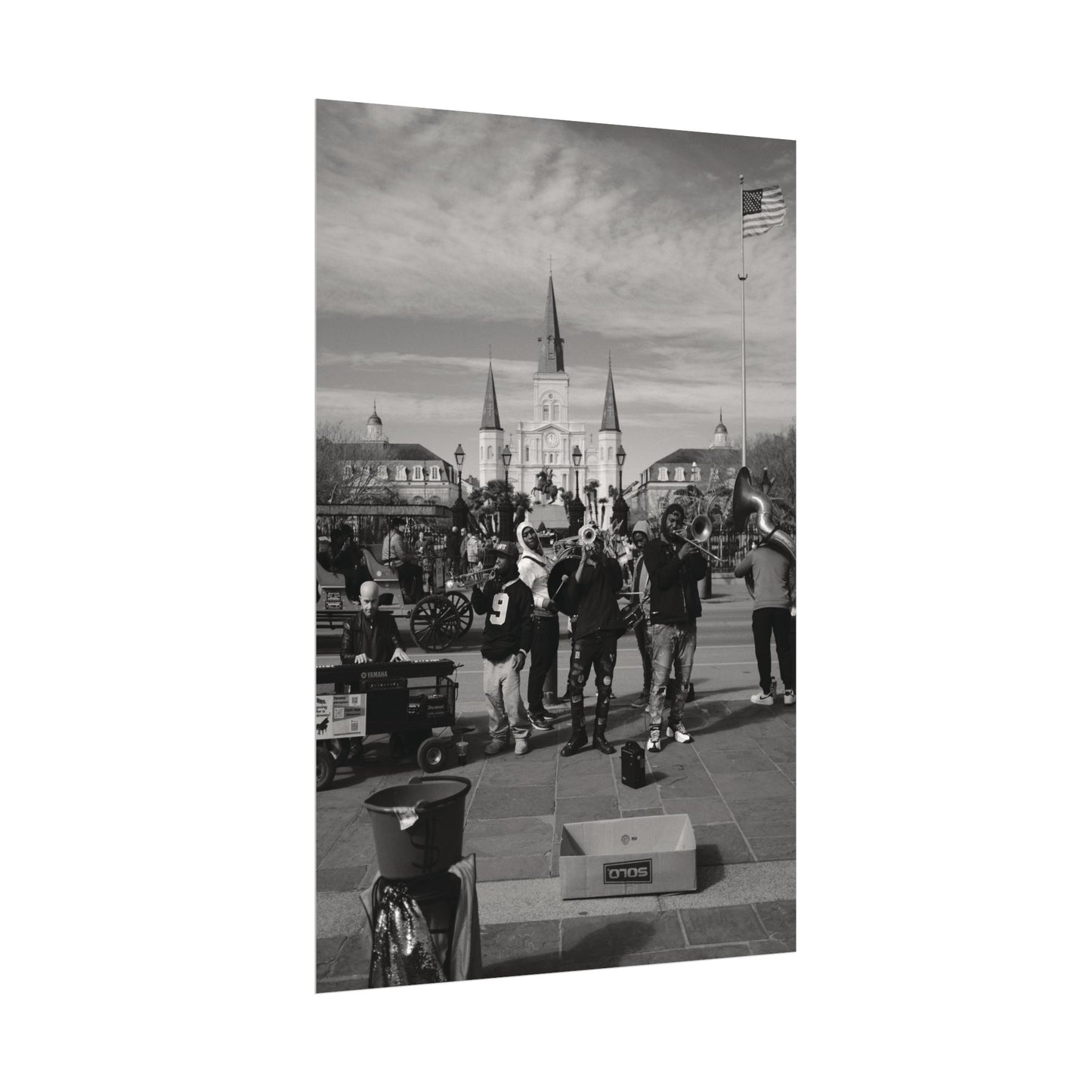 Street musicians in Jackson Square. New Orleans, LA - Archival Poster