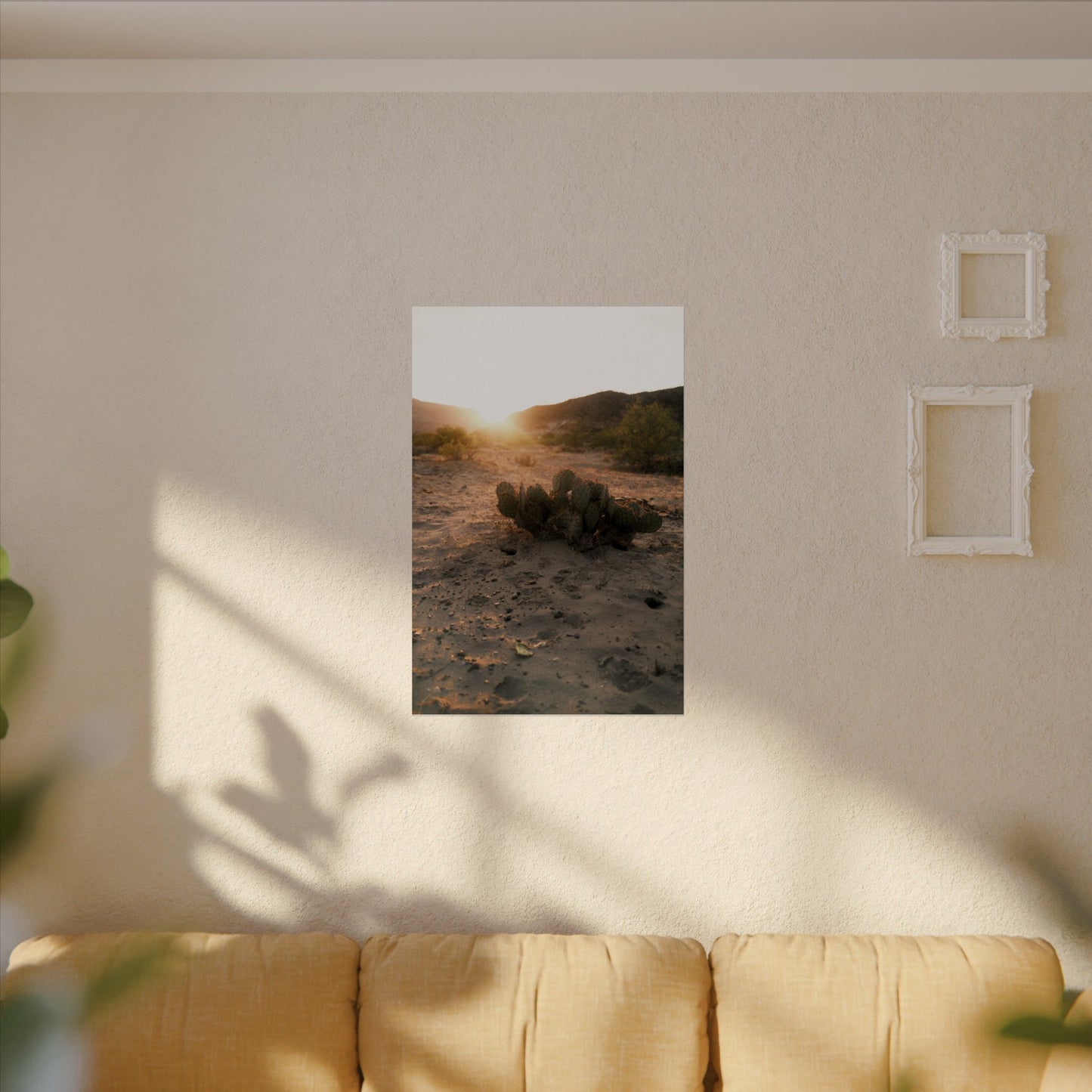 Cactus greets the sun. Big Bend National Park, TX - Archival Poster