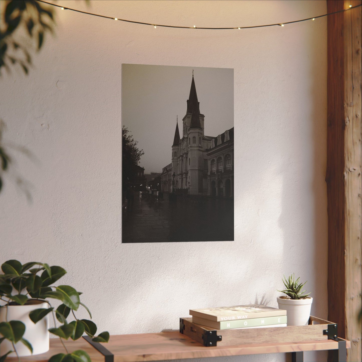 Jackson Square in black and white. New Orleans, LA - Archival Poster