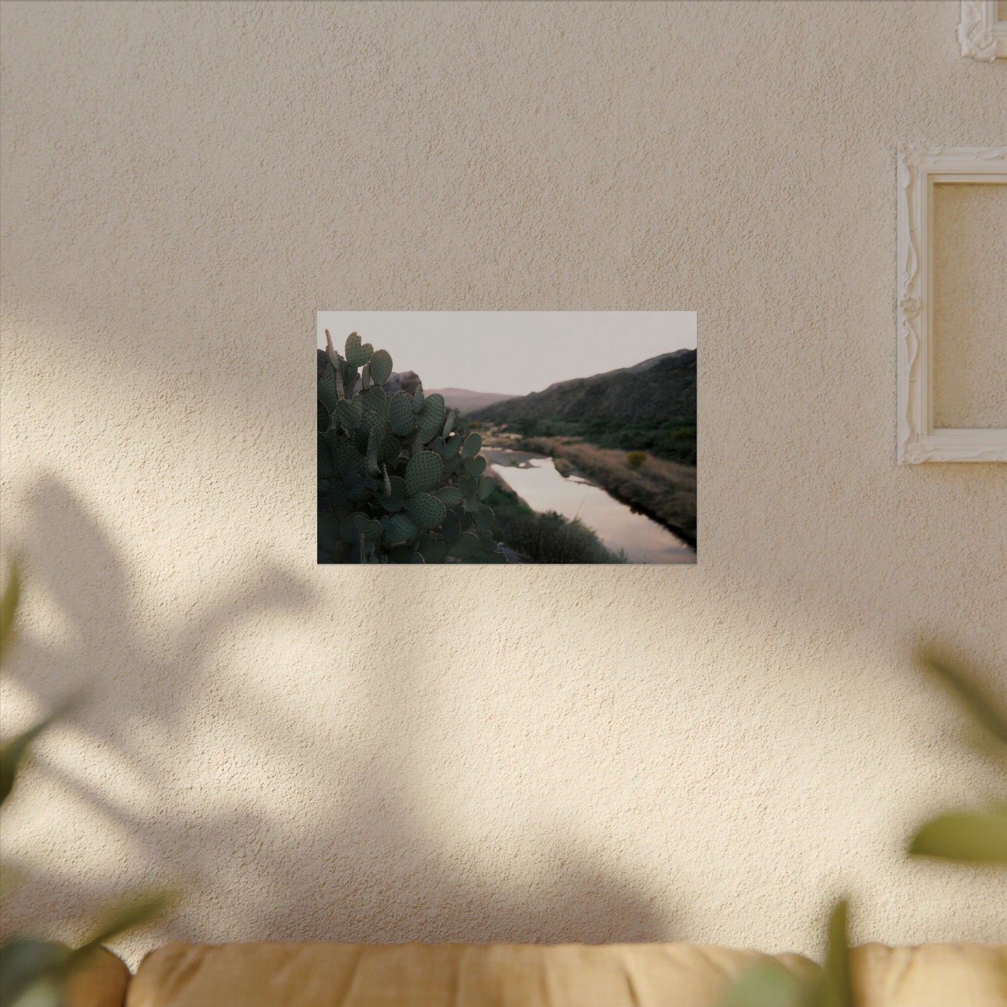 Cactus sits above the Rio Grande - Archival Poster