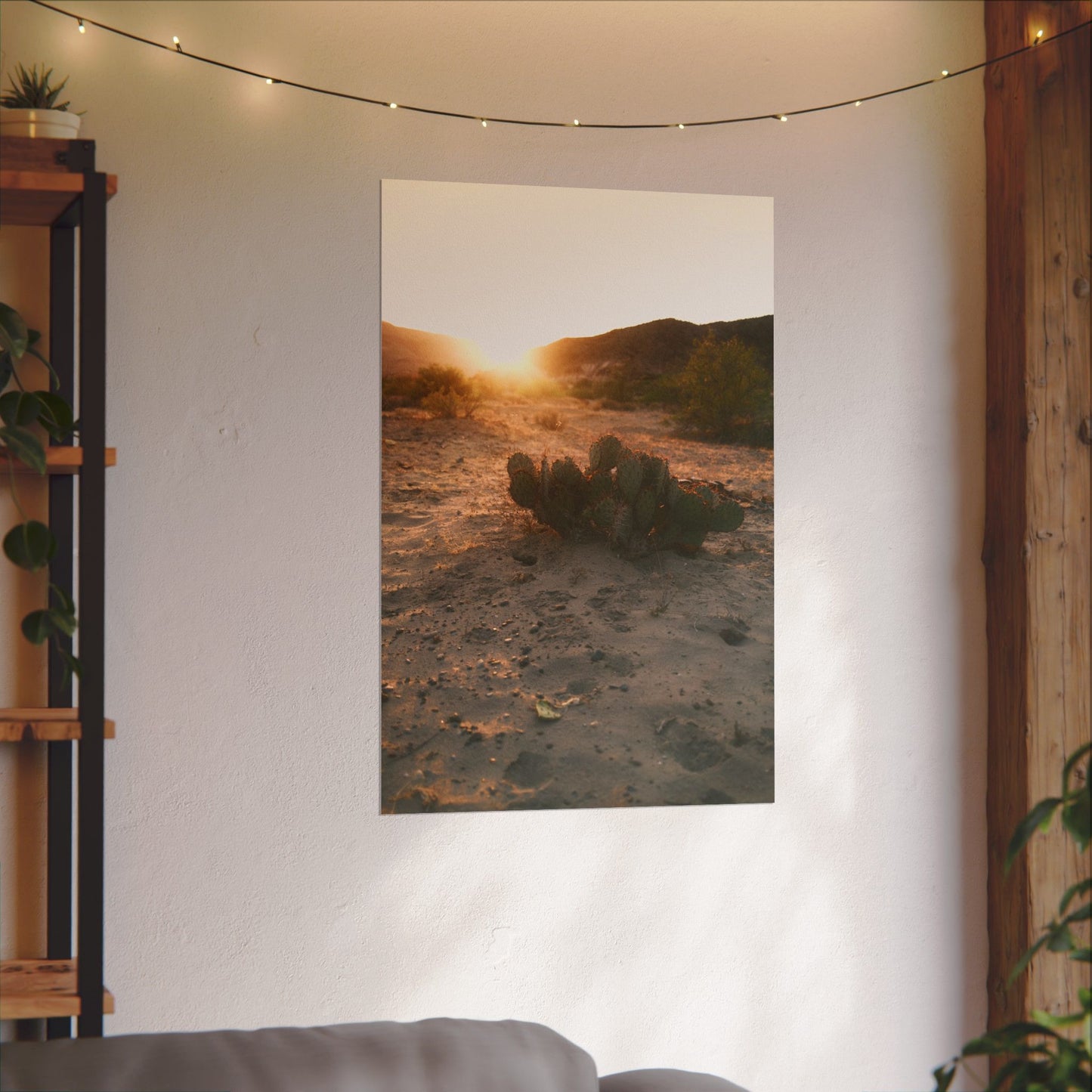 Cactus greets the sun. Big Bend National Park, TX - Archival Poster
