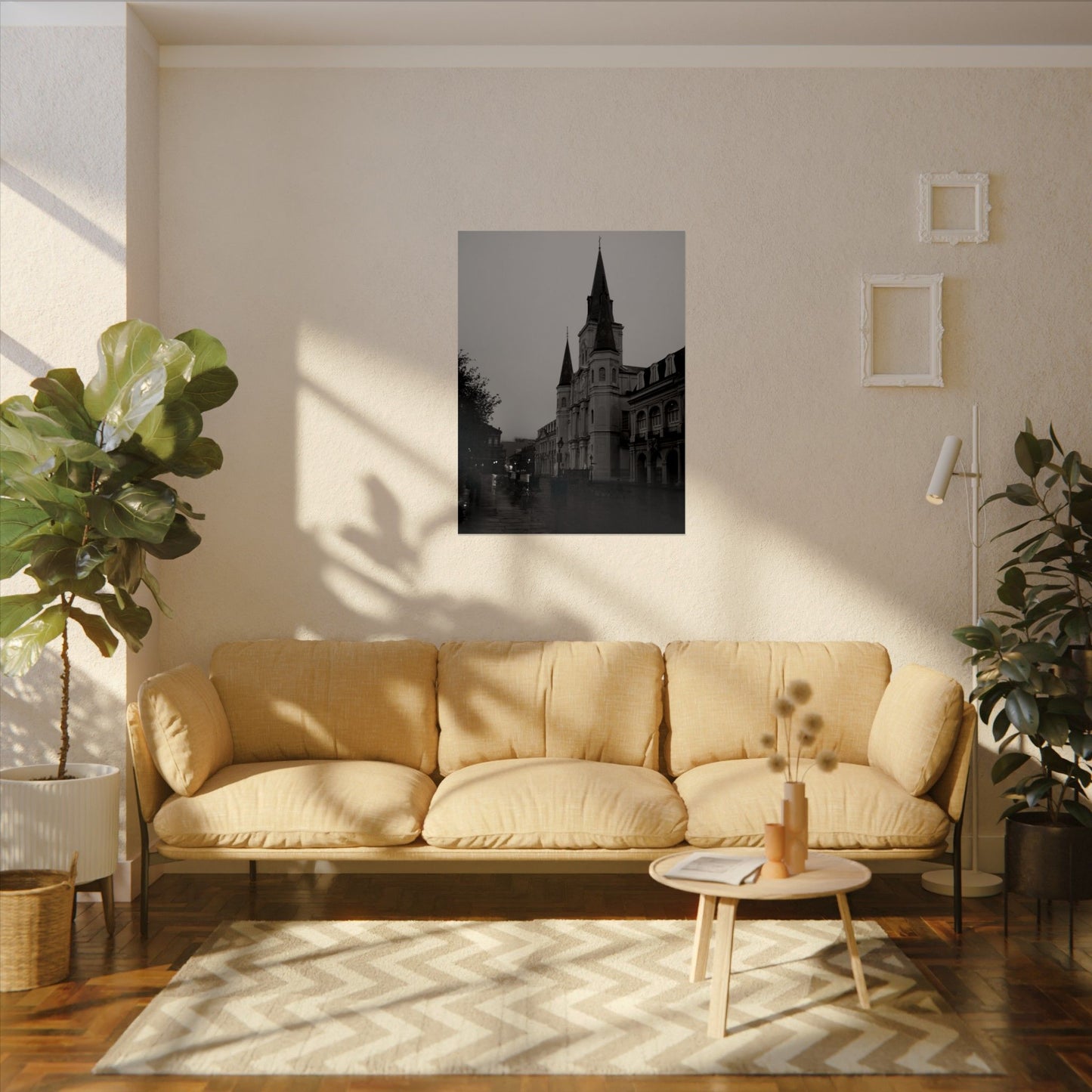 Jackson Square in black and white. New Orleans, LA - Archival Poster