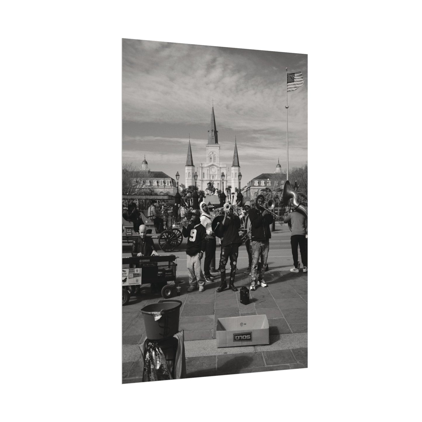 Street musicians in Jackson Square. New Orleans, LA - Archival Poster