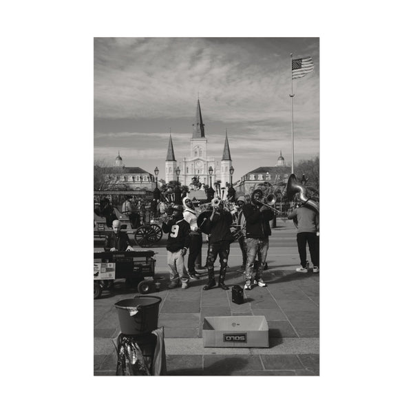 Street musicians in Jackson Square. New Orleans, LA - Archival Poster
