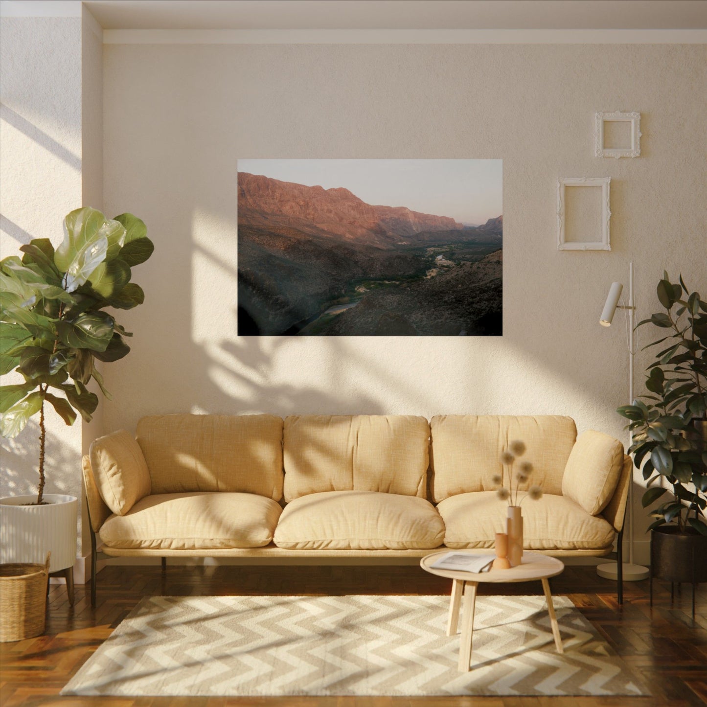 Highway 170 River Road at Sunrise. Big Bend Ranch State Park. Archival Poster