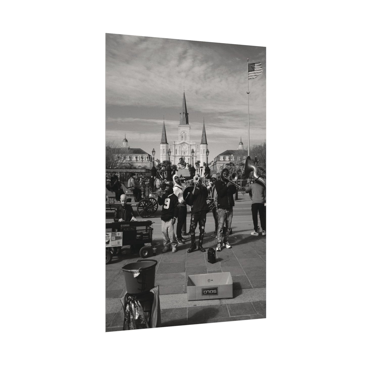 Street musicians in Jackson Square. New Orleans, LA - Archival Poster