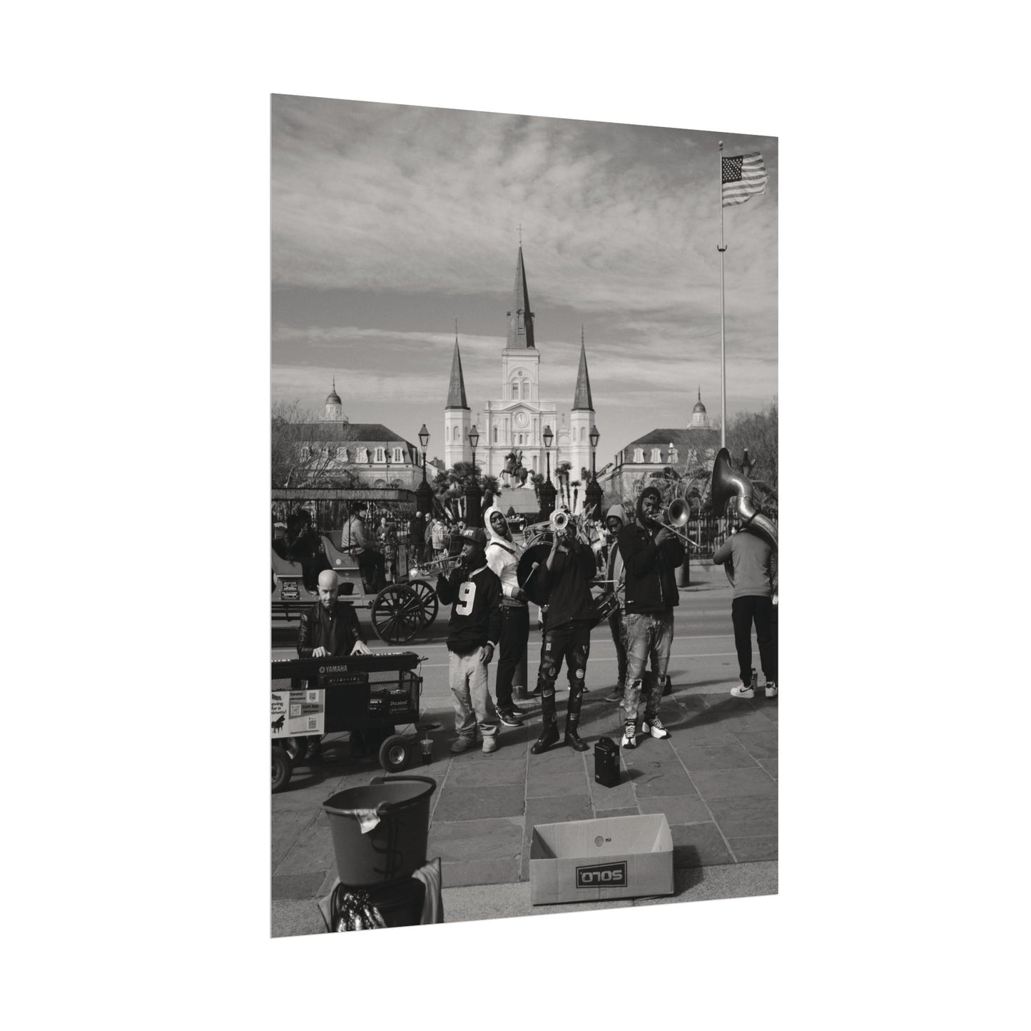 Street musicians in Jackson Square. New Orleans, LA - Archival Poster