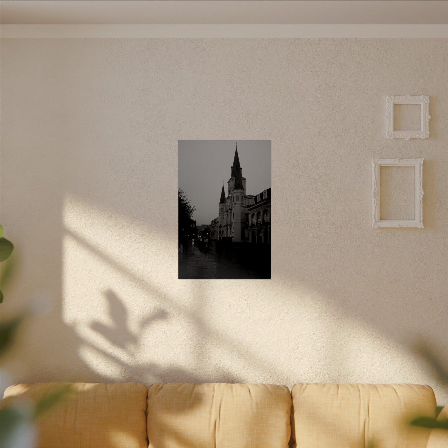 Jackson Square in black and white. New Orleans, LA - Archival Poster