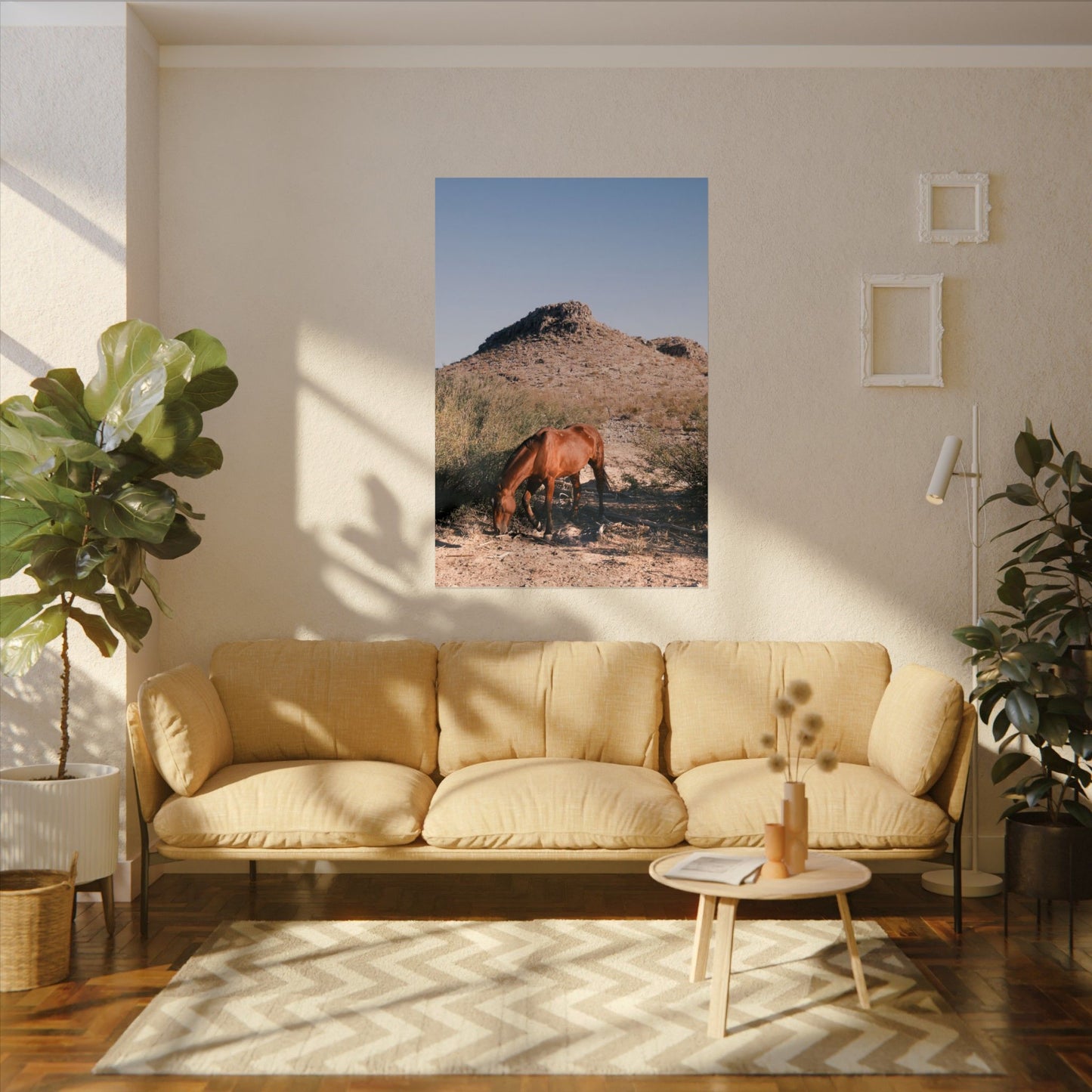 Wild horse of Big Bend grazes, TX - Archival Poster