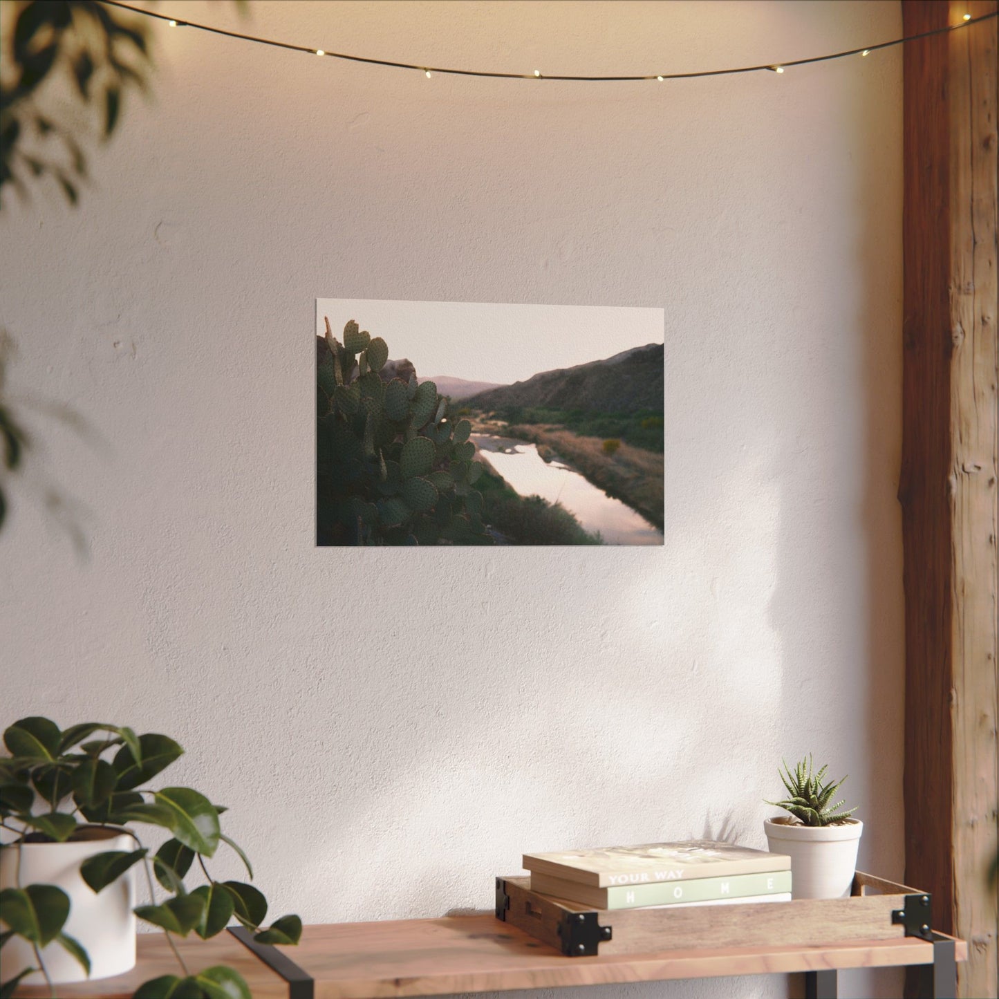 Cactus sits above the Rio Grande - Archival Poster