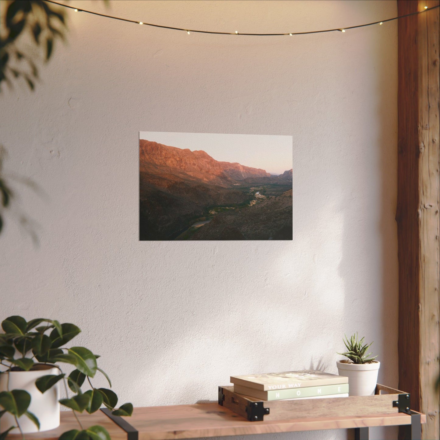 Highway 170 River Road at Sunrise. Big Bend Ranch State Park. Archival Poster