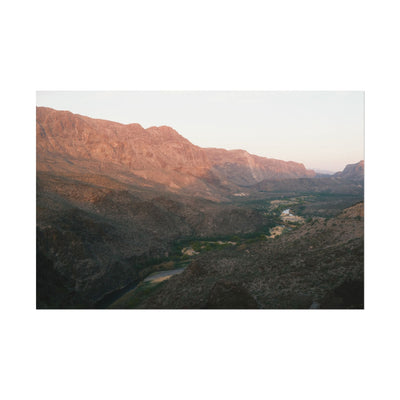 Highway 170 River Road at Sunrise. Big Bend Ranch State Park. Archival Poster